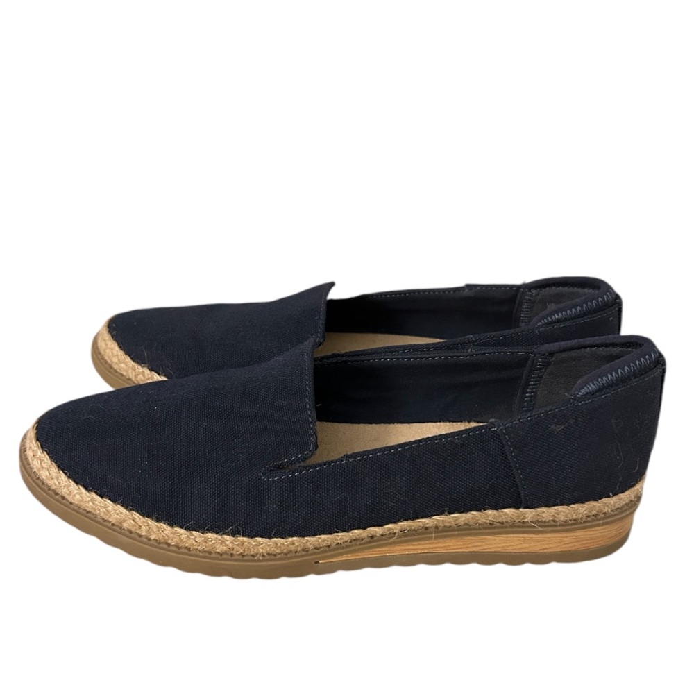 Dr. Scholl's Navy Canvas Espadrille Flats
